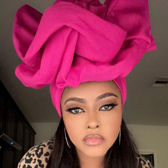 HANDMADE OVERSIZED Ireti Bloom TURBAN - Picture 9 of 11